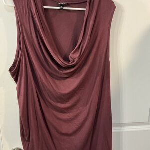 Torrid Rich Burgundy Cowl Neck Blouse